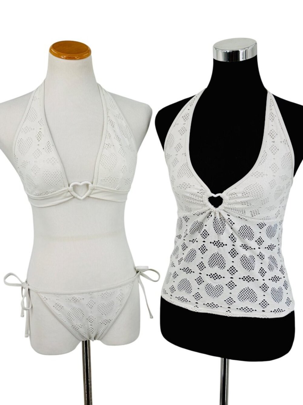 Vintage 2005 Victoria’s Secret White 3 Piece Bikini Set M | Y2K Coastal Coquette